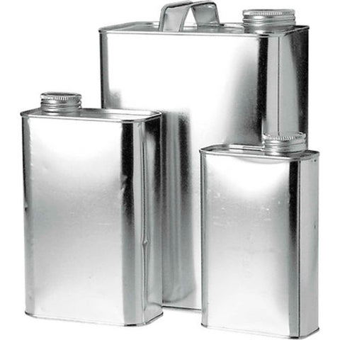 1 Gal. Metal Oblong F-Style Can With 1-3/4" Delta Cap & Innerseal, With Handle, 6/Case