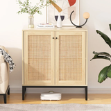 Modern Rattan 2 Door Sideboard,Accent Storage Cabinet