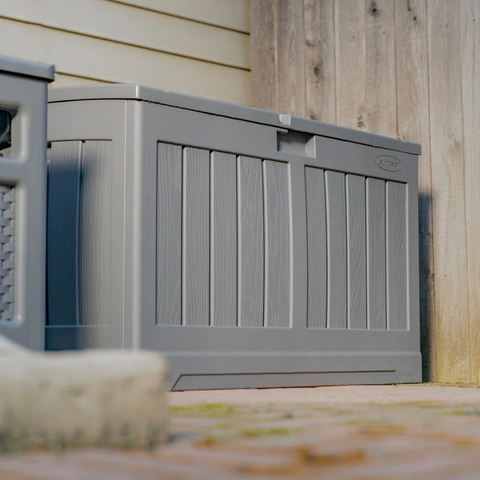 50 Gallon Water Resistant Deck Box in Peppercorn