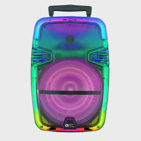 QFX TMS-1560 15” PORTABLE BLUETOOTH RECHARGEABLE PARTY SPEAKER