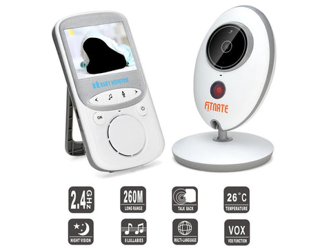 WELSPO Baby Monitor Video with Digital Camera Room Temperature Infrared Night Vision Monitor (2inch)