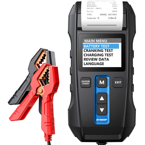 TopDon Bt300P Battery, Charging & Cranking System Tester w/Printer (TD52110048)