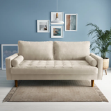 Sellner 70" Velvet Square Arm Tufted Seat Sofa