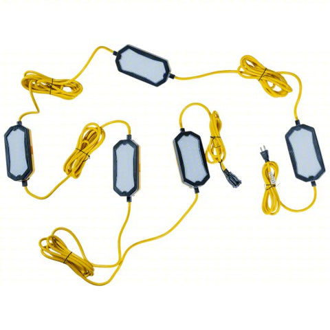 String Light,X Uplight: LED, Corded, String Light, 50 ft Power Cord Lg, 120V AC, Built-In