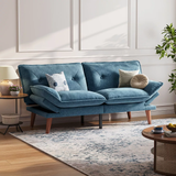 70" Chenille Futon, Convertible Loveseat Sleeper Sofa