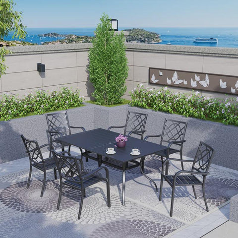 Jayc 6 - Person Rectangular Outdoor Dining Set