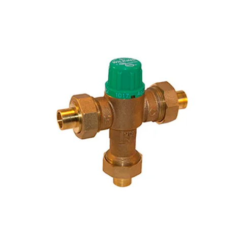 38-ZW1017XLCOMP 3/8 In. Compression Thermostatic Mixing Valve - Lead-Free Cast Bronze ASSE1017