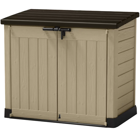 Store-It-Out Max 5 x 3 FT Horizontal Garbage Storage Bin Shed with Lockable Weather-resistant Lid