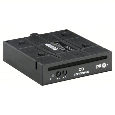 CONTINUUS DVD Player: 7 3/4 in Overall Dp, 1 3/4 in Overall Ht, Includes Remote Control, DVD, RCA