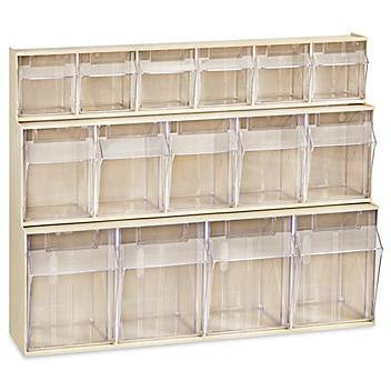Tip-Out Bins -15 Bin Combo Unit