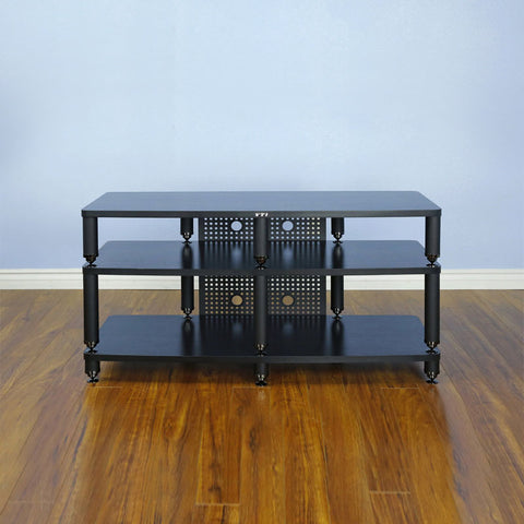 VTI Pro 35000 Series AV Rack TV Stand (Black Pole, Black Shelf) 35444