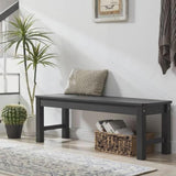Holliann Outdoor Bench Two-Person Outdoor Poly Lumber Patio Backless Bench
