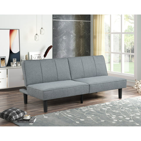 Studio Futon, Gray Linen Upholstery