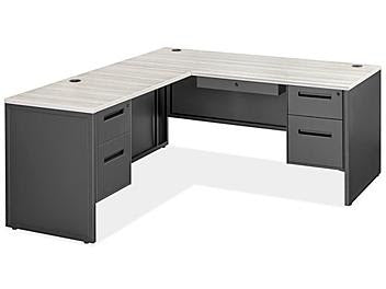 Industrial Steel L-Desk - 66 x 78"