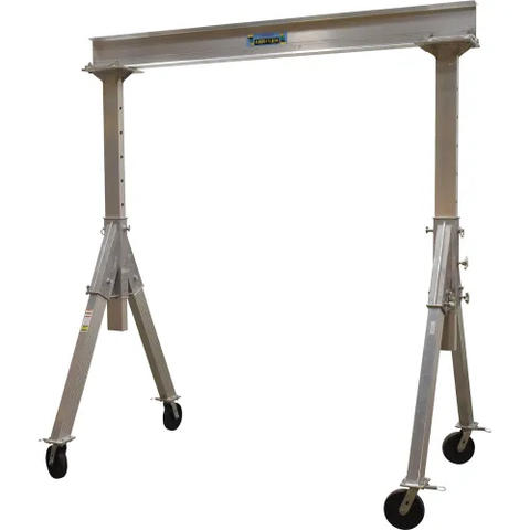 Adjustable Height Aluminum Gantry Crane, 8'W x 7'8"-10'2"H, 4,000 lb. Capacity