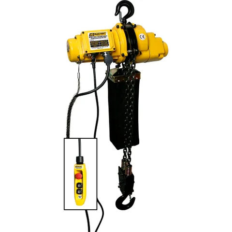 OZ Lifting Products Electric Hoist, 4000 lb. Capacity, 30' Lift, 6.50 FPM, 115V