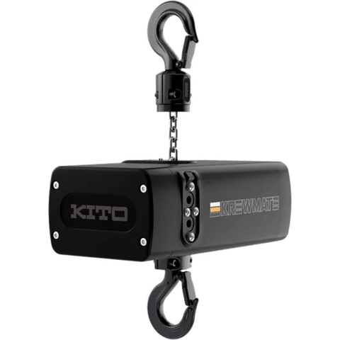 Kito Krewmate TEM Mini Entertainment Hoist, 1/4 Ton Capacity, 60' Lift, 4.8 FMP, 460V