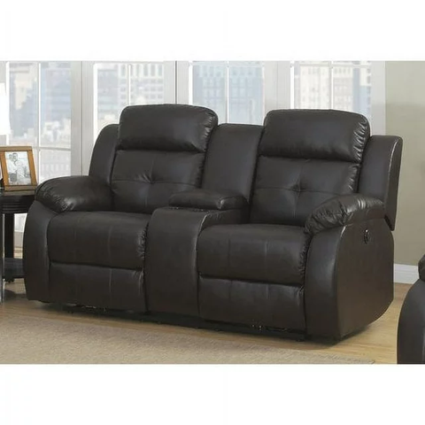 Troy Power Reclining Love Seat with Storage Console and Cupholders