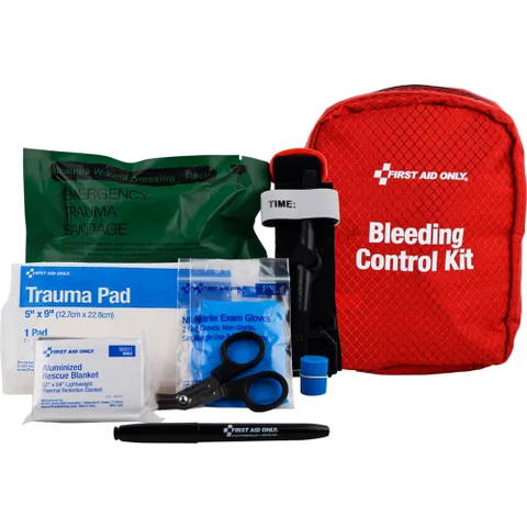First Aid Only® Bleeding Control Kit For Limb Wounds, 13 Pieces, Fabric Case-2packs