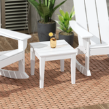 WestinTrends Ashore Oversized Outdoor Side Table, 18 Inch All Weather Poly Lumber Adirondack Patio Side Table Square End Table