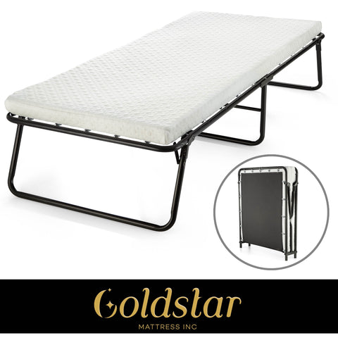 Comfort Steel Storage Folding Bed, Twin, Black