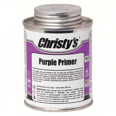 CHRISTY'S Primer: Purple Primer, 8 oz, Can, Purple, For Construction Adhesive