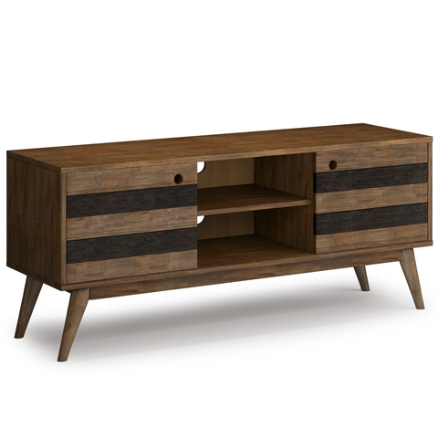 Clarkson SOLID ACACIA WOOD 60 inch Wide Mid Century Design TV Media Stand