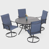 4- Person Round Dining Table With Swivel Chairs