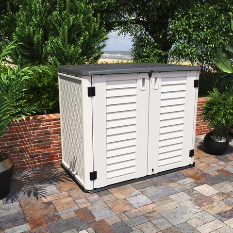 Outdoor Garden 4 ft. W x 2 ft. D Plastic Horizontal Garage Shed