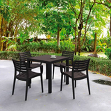 Siesta Artemis 5 Piece Outdoor Dining Set, 31-1/2"W x 29"H Table