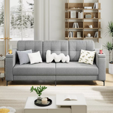 83.5" 3 Seater Sofa Couch with Storage Armrests for Living Room