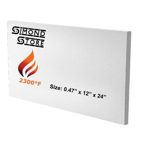 Simond Store Ceramic Fiber Insulation Board, 2300F, 0.47 inch X 12 inch X 24 inch, Ceramic Thermal Insulation Board