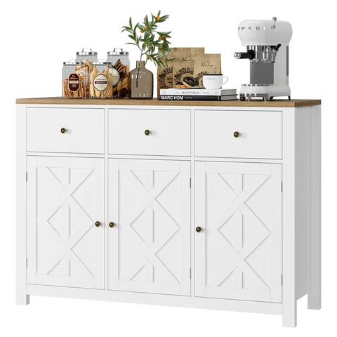 3 Drawers Farmhouse Kitchen Sideboard