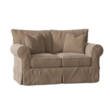 Amari 63" Rolled Arm Slipcovered Loveseat
