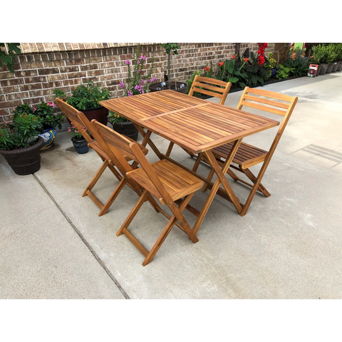 Royal Fiji 5-piece Acacia Patio Dining Set