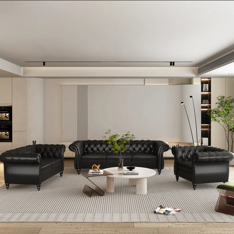 Brisny 3 - Piece Faux Leather Living Room Set