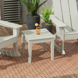WestinTrends Ashore Oversized Outdoor Side Table, 18 Inch All Weather Poly Lumber Adirondack Patio Side Table Square End Table