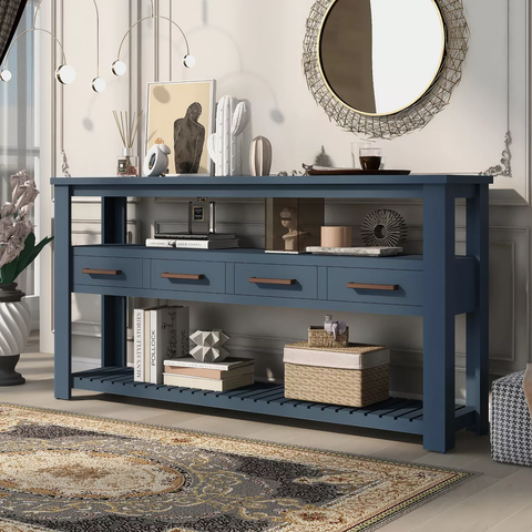 TIRAMISUBEST Classic Style Console Table, Vintage Sofa Table
