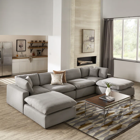 Bania Upholstered U-Shaped Sectional Symmetrical