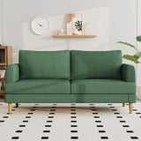 70" Modern Loveseat Sofa with USB Type-C Ports, Linen Fabric 2-Seater Deep Seat Couch, Cozy Small Couch Sofa for Living Room