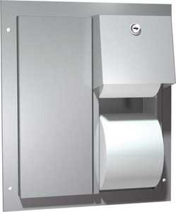 ASI 0032 Commercial Toilet Paper Dispenser, Partition-Mounted, Stainless Steel w/ Satin Finish