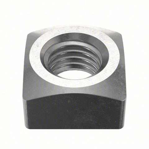 Square Nut: 5/8"-11 Thread Size, Stainless Steel, 18-8, Plain, 35/64 in Ht, 1 in Wd, 18-8, 5 PK
