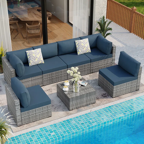 6 - Person Outdoor Seating Group with Cushions