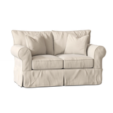 Amari 63" Rolled Arm Slipcovered Loveseat