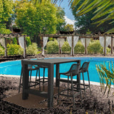 Farrah Rectangular 5 - Piece 4 - Person Outdoor Standing Height Table Set