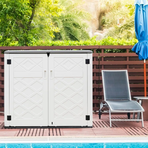 4 ft. W x 3 ft. D Plastic Horizontal Garage Shed