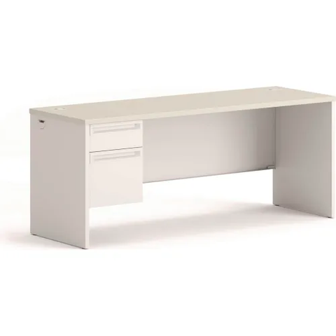HON®38000 Series Left Pedestal Credenza, 72"W x 24"D x 29-1/2"H, Gray