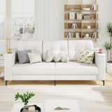 83.5" 3 Seater Sofa Couch with Storage Armrests for Living Room