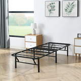 14" High Profile Foldable Steel Platform Bed Frame