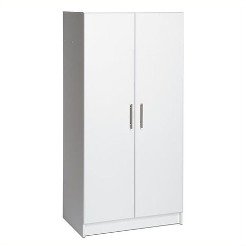 Modern Engineered Wood 32" Storage Cabinet in White